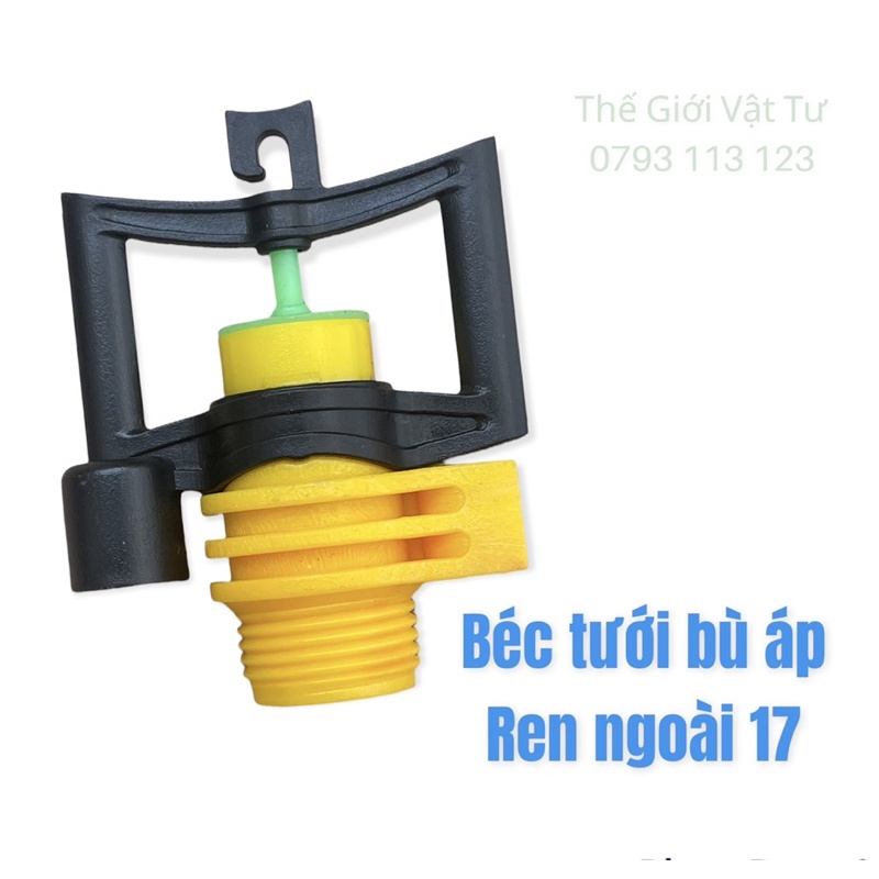 Béc tưới cây có bù áp ren ngoài 17mm dùng trong hệ thống tưới tiêu