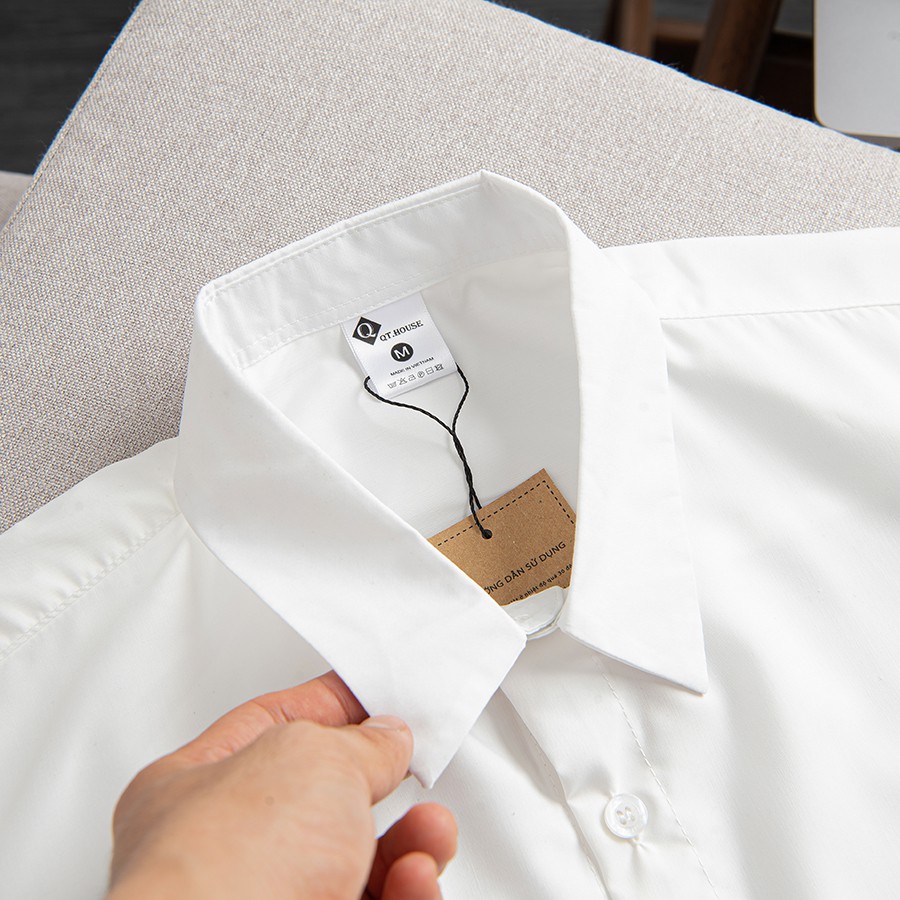 Áo Sơ Mi Nam Tay Ngắn Unisex form Rộng Vải Kate Thoáng Mát QTSM02 | BigBuy360 - bigbuy360.vn