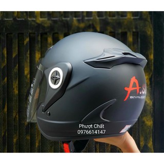 Mũ bảo hiểm có kính 3/4 Bopa cam,Asia M115,Asia M168