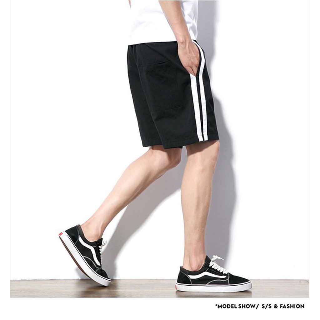 Quần Đùi Nam 2 Sọc Kiểu Dáng Hàn Quốc- Hot Trend 2021