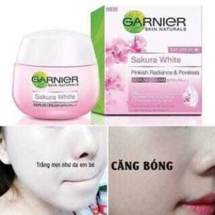 KEM DƯỠNG TRẮNG DA BAN ĐÊM GARNIER SAKURA WHITE - [THAI LAN] chuẩn auth