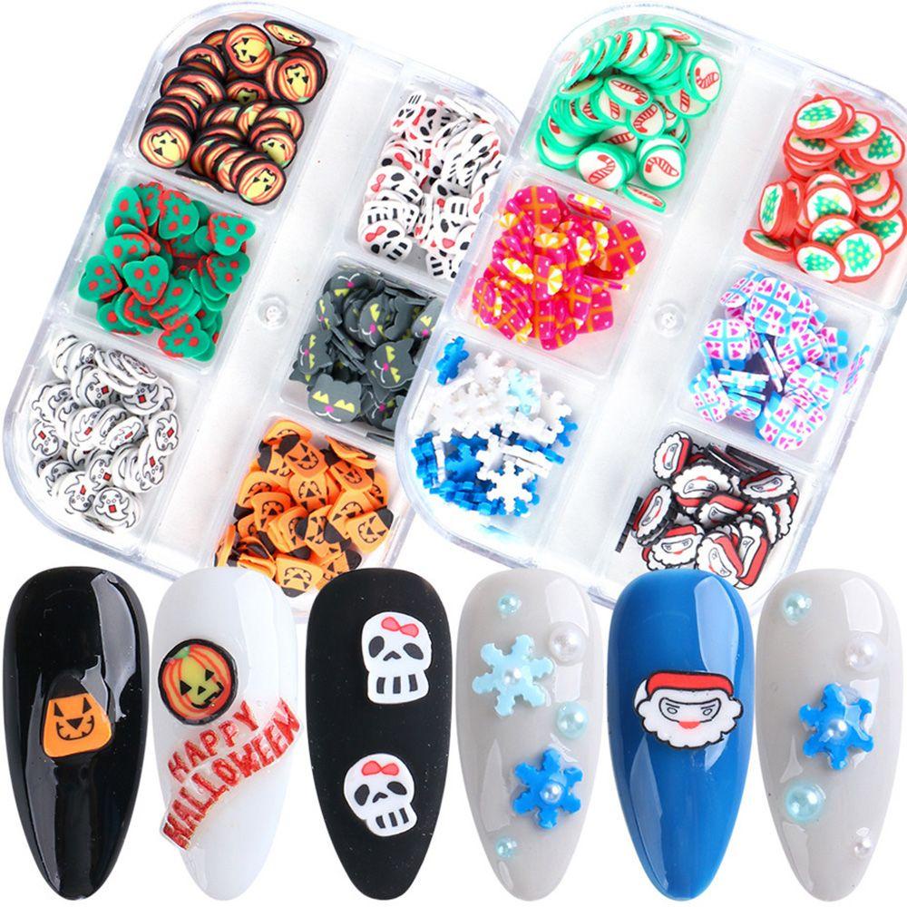 Miếng Đất Sét 3D Trang Trí Móng Tay Chủ Đề Halloween