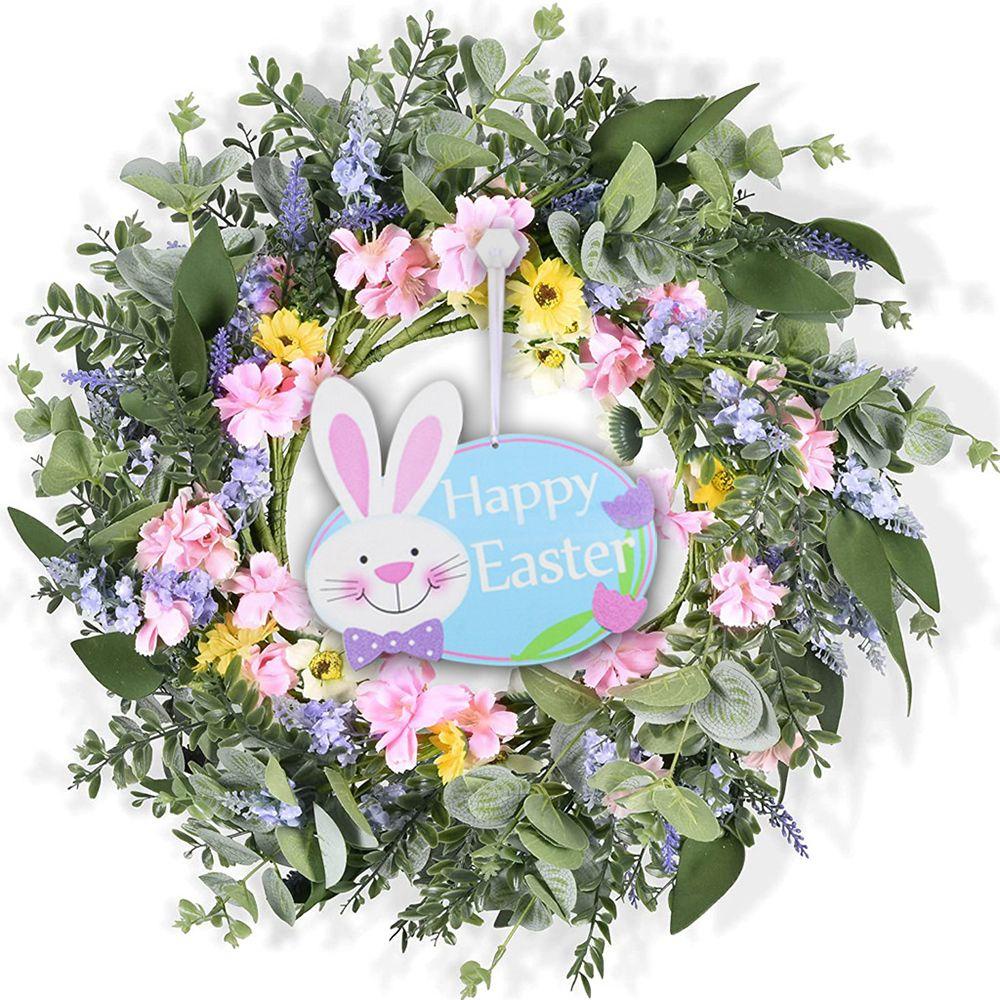 YNATURAL Thỏ Phục Sinh Bằng Gỗ Treo Trang Trí Sân Vườn