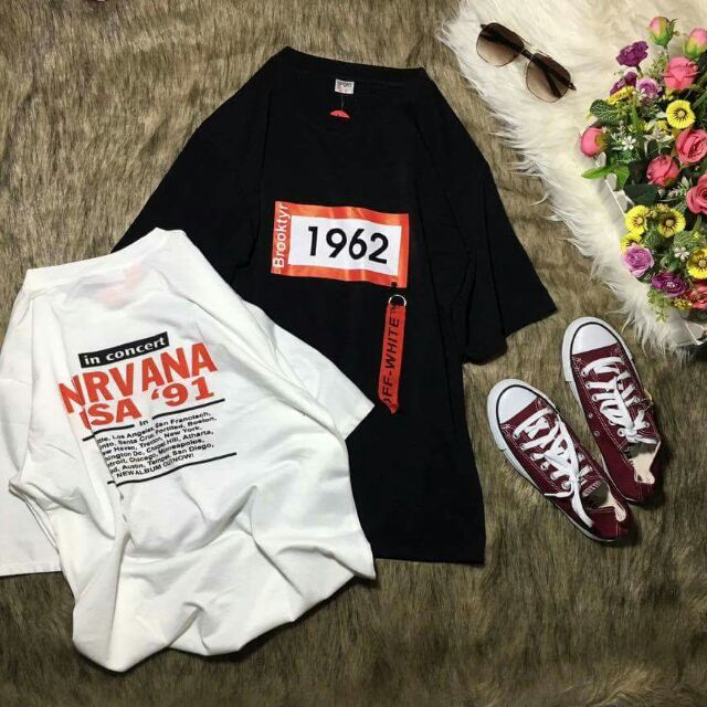 Áo thun tay lở unisex 1962 HÌNH THẬT TRẢI SÀN