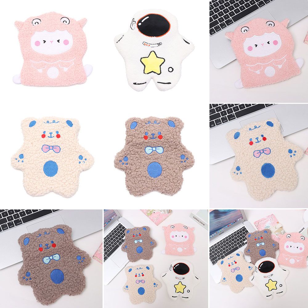 Túi Chườm Nóng Vải Lông Cashmere Dày Dặn Hình Gấu Teddy Dễ Thương Dành Cho Bé