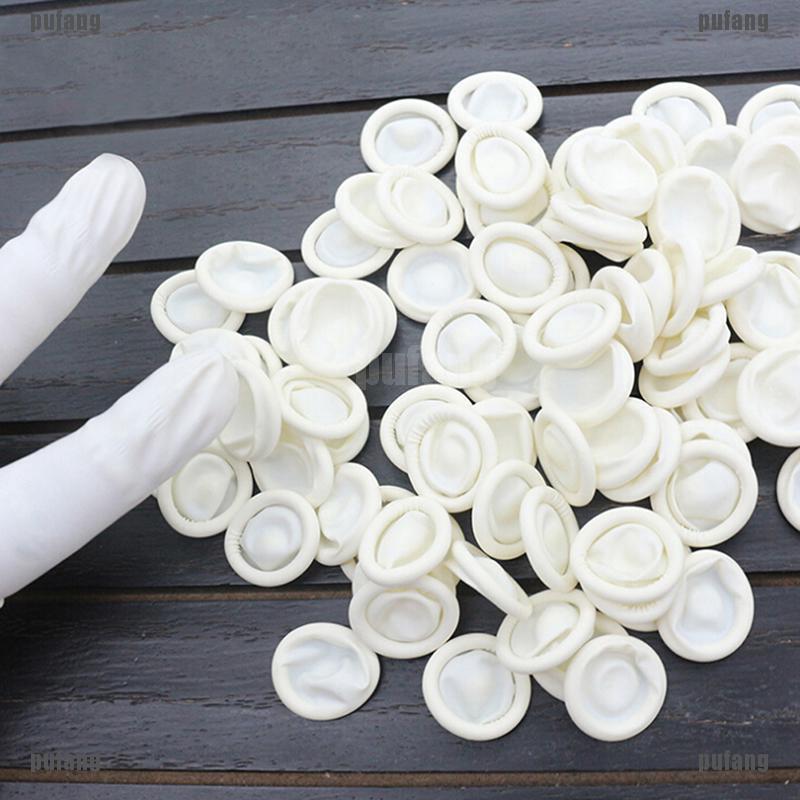 Set 20/100 bao bọc đầu ngón tay cao su dùng 1 lần tiện dụng