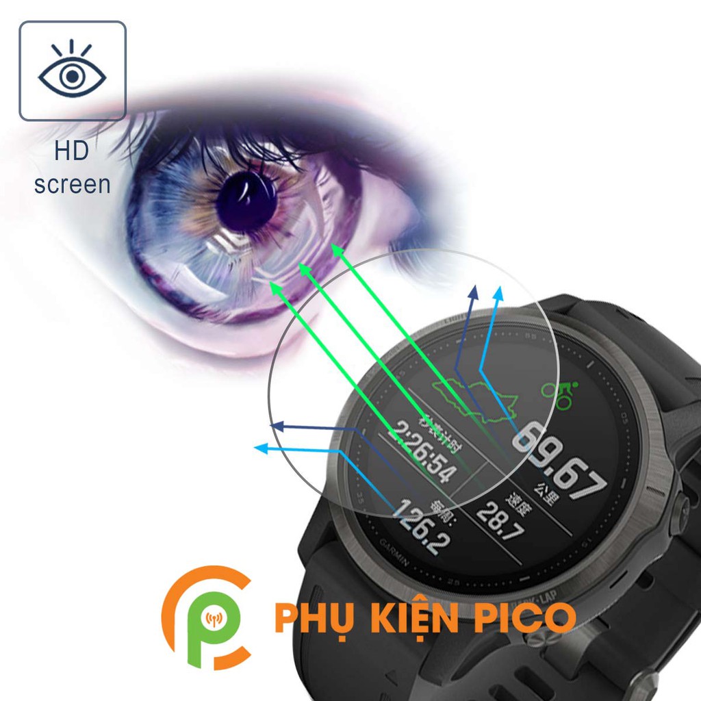 Cường lực Fenix 6 Solar – Kính cường lực đồng hồ Garmin Fenix 6 Solar full keo chống xước màn hình