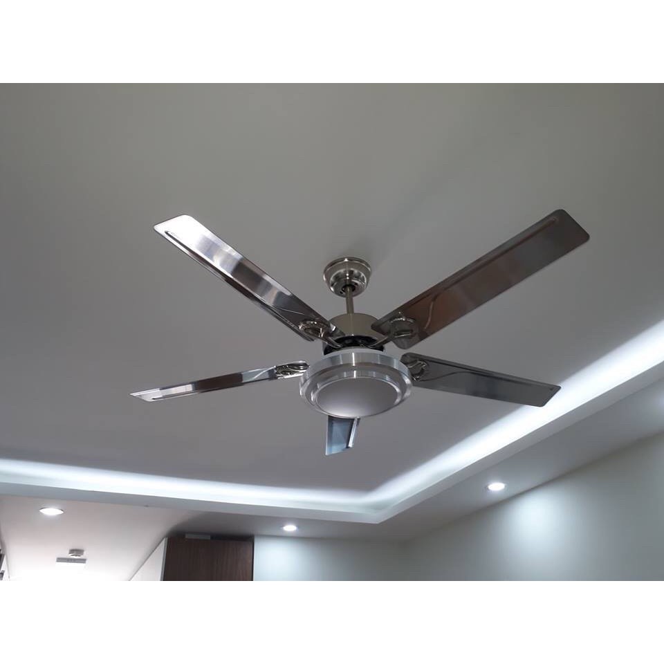 Quạt trần đèn BN 114 - động cơ DC tiết kiệm điện , điều khiển 6 số , đèn LED đổi màu