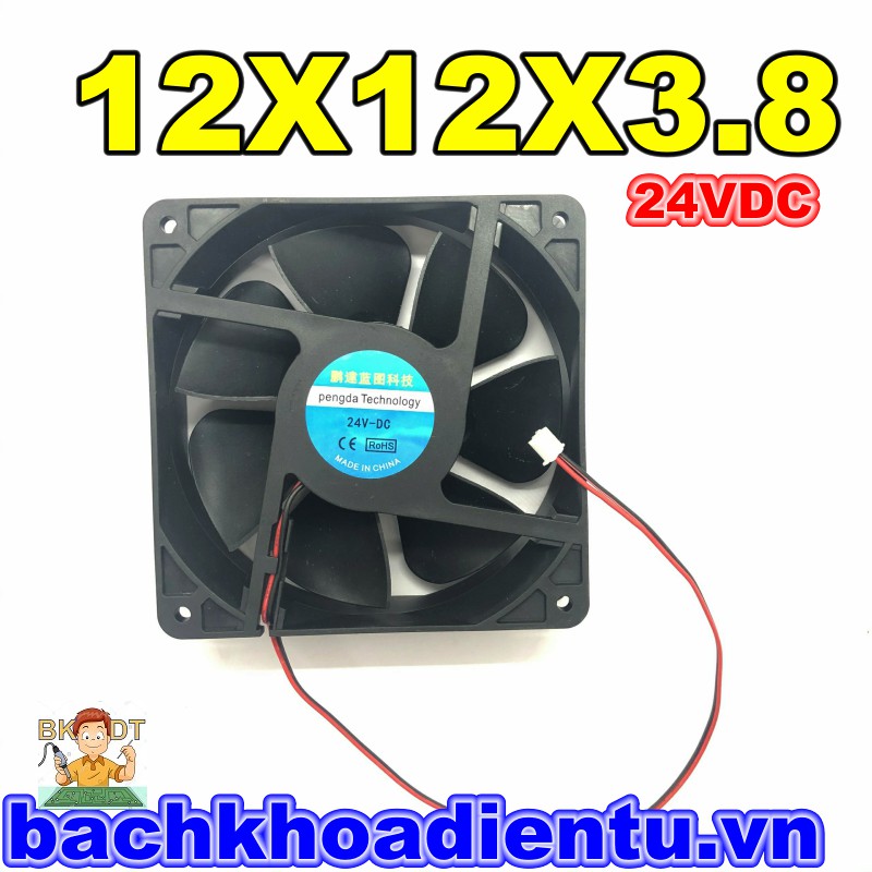 Quạt tản nhiệt DC 24V 12x12x3.8cm