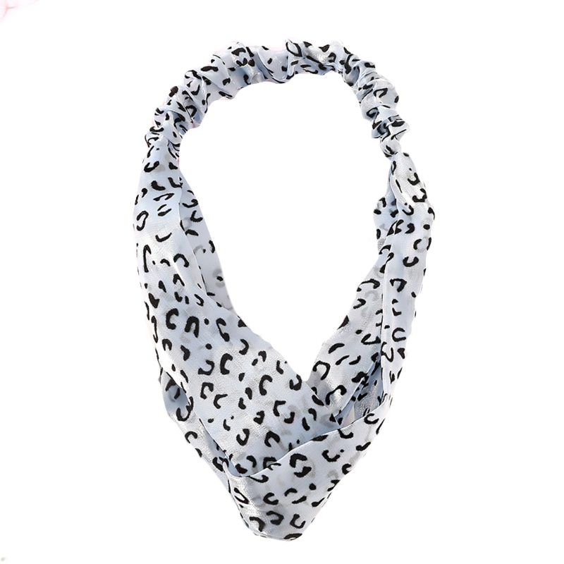 Băng Đô Thắt Nút Co Giãn In Họa Tiết Da Báo