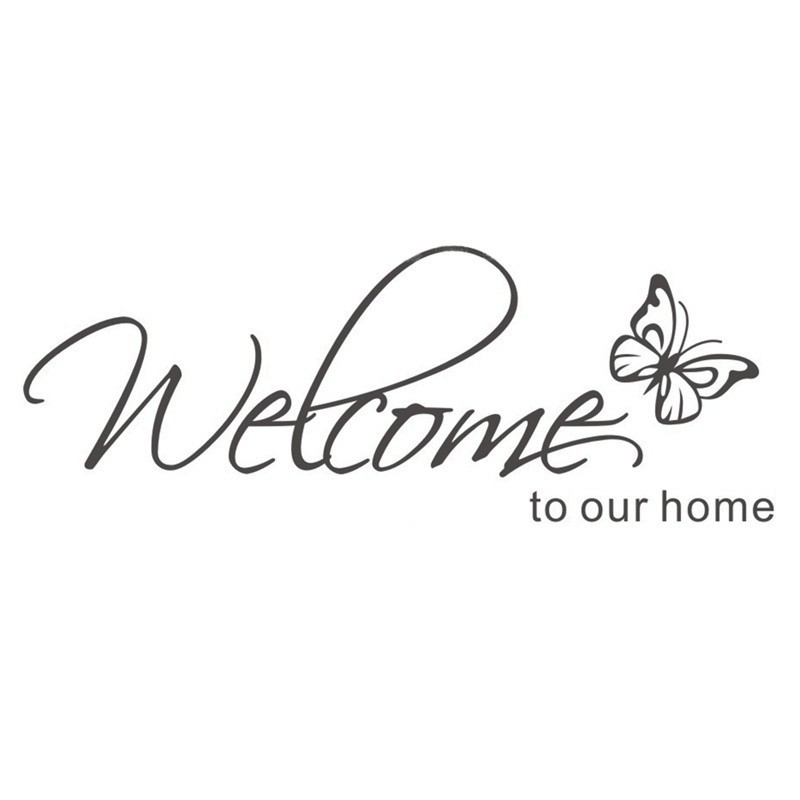 Miếng dán tường dạng chữ Welcome To Our Home