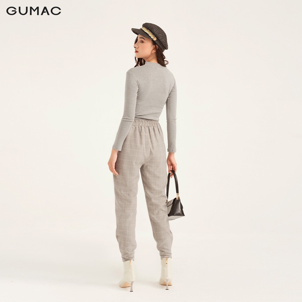 [Mã WABRGU33 giảm 10% tối đa 30k đơn từ 99K] Quần tây nữ caro cơ bản GUMAC thiết kế basic thanh lịch QB122