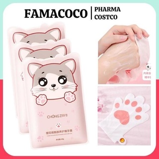 Mặt Nạ Ủ Tay Phối Hoạ Tiết Chân Mèo Giúp Dưỡng Ẩm Và Dưỡng Da Tẩy Tế Bào Da Chết Bảo Vệ Da Chống Lão Hóa Da FAMACOCO