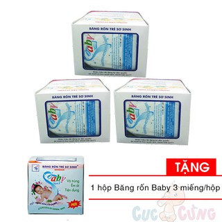 Bộ 3 Băng rốn Baby (băng rốn xanh) 10 miếng/ hộp TẶNG 1 Băng rốn Baby 3 miếng/ hộp