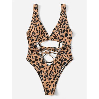 Đồ bơi bikini 1 mảnh da báo vàng