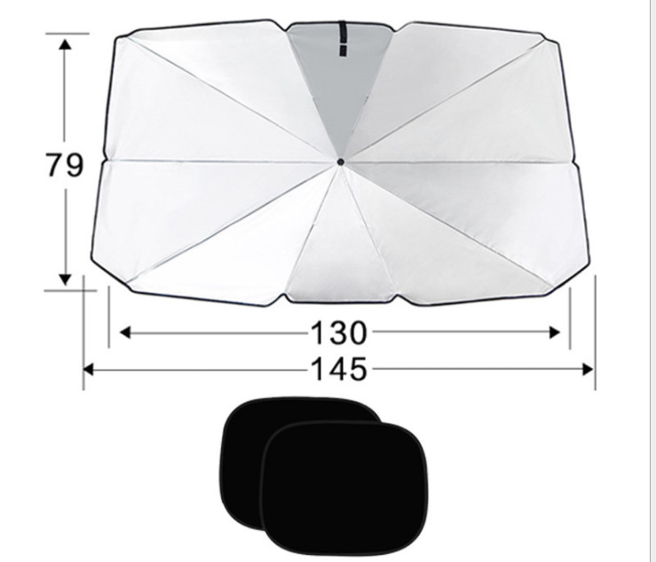 Ô chống nắng tia UV gắn kính chắn gió có thể gấp lại phản quang tiện dụng cho xe hơi loại lớn