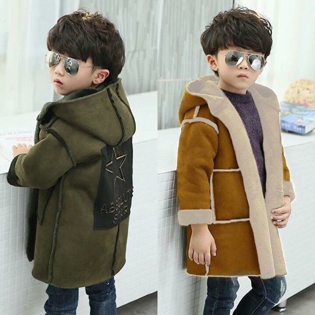 Áo khoác da lộn cho bé