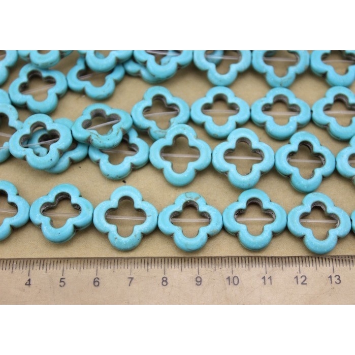 Chuỗi Hạt Tự Nhiên 2cm * 2cm Màu Xanh Dương Và Trắng