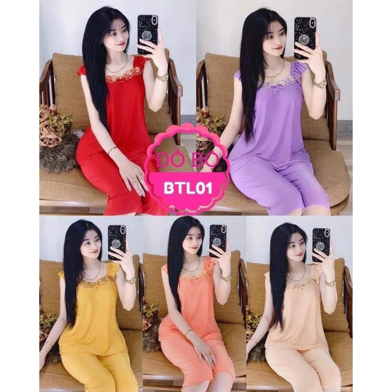 Đồ bộ THUN LẠNH LỬNG CÁNH TIÊN freesize 45-60kg tùy chiều cao