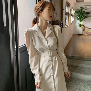[ORDER] Đầm công sở sơ mi chic thắt eo đuôi cá sang trọng