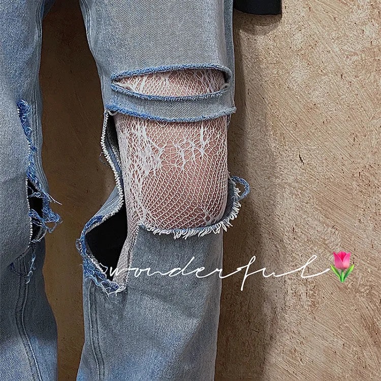 Quần tất cho nữ phong cách lolita ren hoa rattan - Carotto