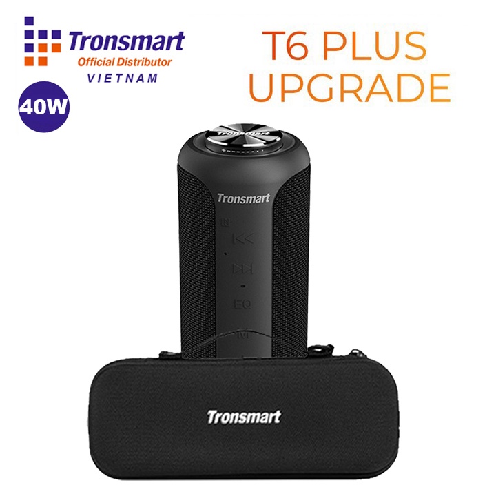 Loa Bluetooth 5.0 Tronsmart Element T6 Plus Upgraded + Túi Đựng Loa,  Âm Thanh Vòm 360 Độ, Bass Sâu - Hàng Chính Hãng