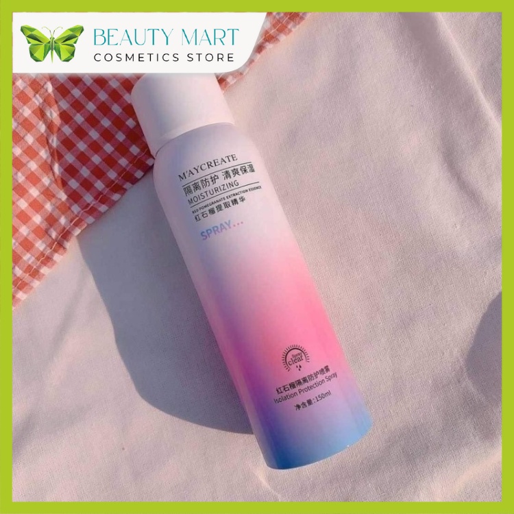 Xịt chống nắng Maycreate 150ml nâng tone da