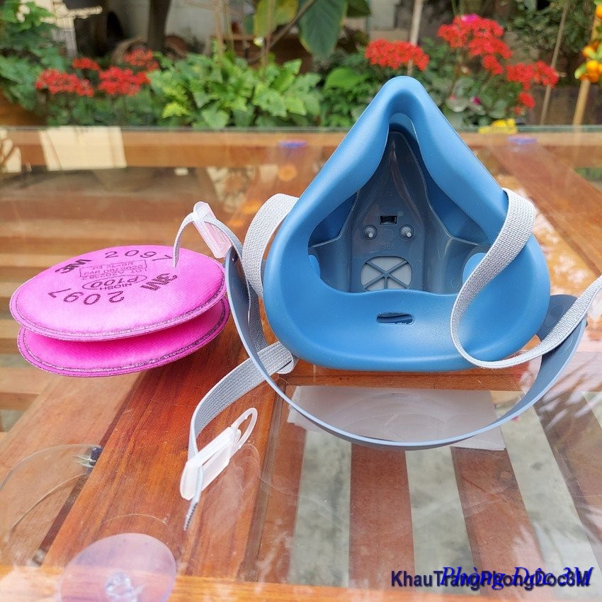 Khẩu Trang Chống Khói Bụi hàn Xì 3M 7502,Mặt Nạ Chống Độc 3M Chống Bụi Mịn Nhà Máy Đeo Nhẹ Nhàng Dễ Thở