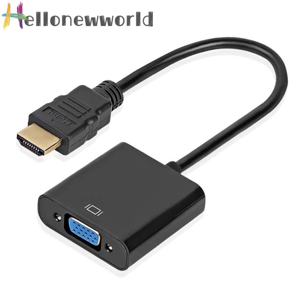 Hellonewworld HDMI-compatible to VGA Adapter HDMI-compatible 19-Pin Male to VGA Female Converter 1080P Full HD