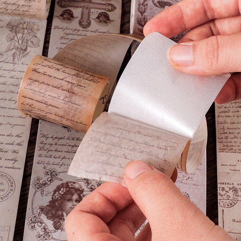 Washi tape phong cách vintage, retro, làm bullet journal trang trí sổ tay
