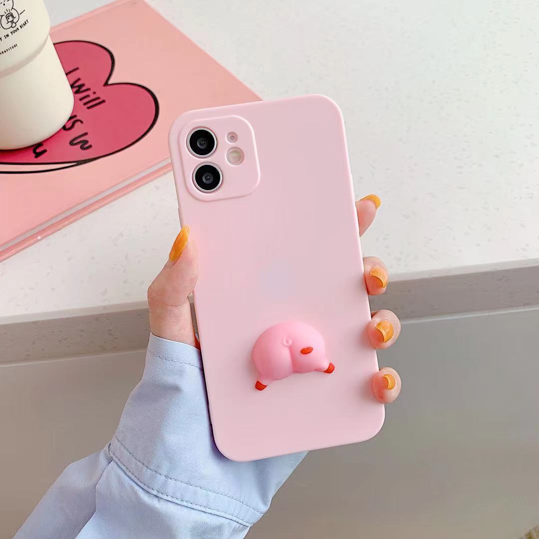 Beautiful 3D cartoon Cute corgi pig butt cover for OPPO A3S A1K A12E A5S A12 REALME c1 c2 c3 5 5i 5s 6i 6 pro A83 A71 A57 F1S F3 A37 soft back phone case