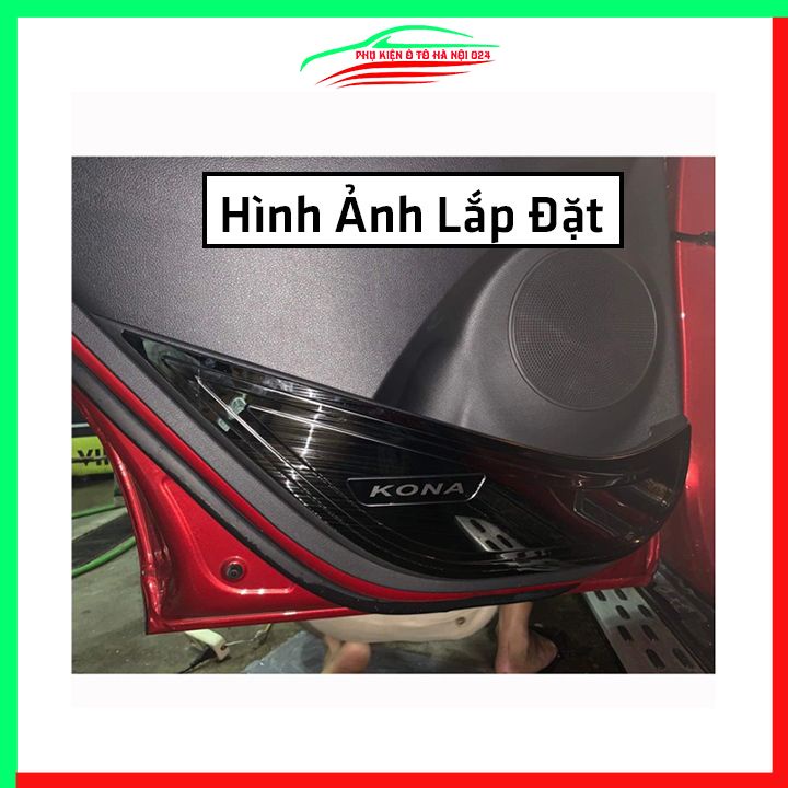Bộ ốp tapli Kona 2018-2022 vân Titan chống xước va đập khi mở cửa và làm đẹp xe