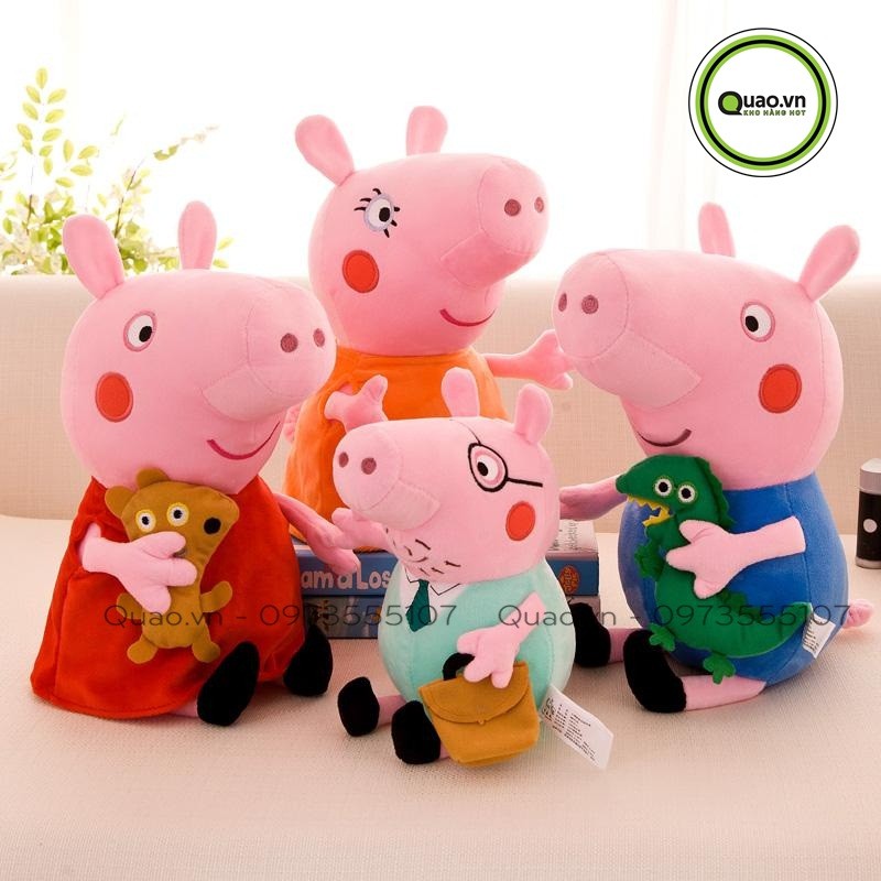 Thú bông heo peppa pig lông mịn | Gấu Bông QUAO