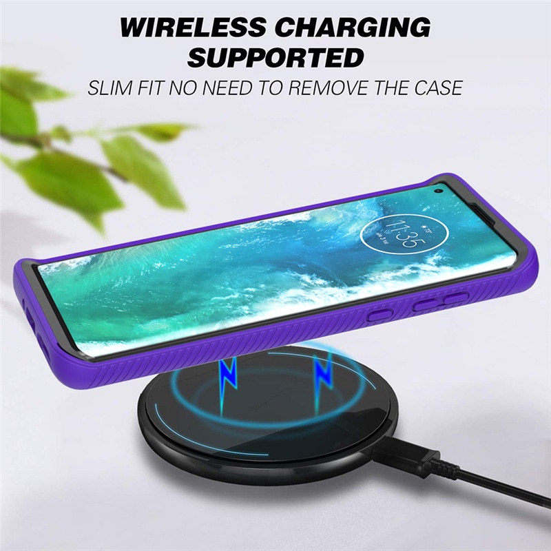 Ốp Điện Thoại 2 Trong 1 Chống Sốc Bảo Vệ 360 Độ Cho Motorola Moto E6s 2020 Edge Plus G Fast G Power G Stylus