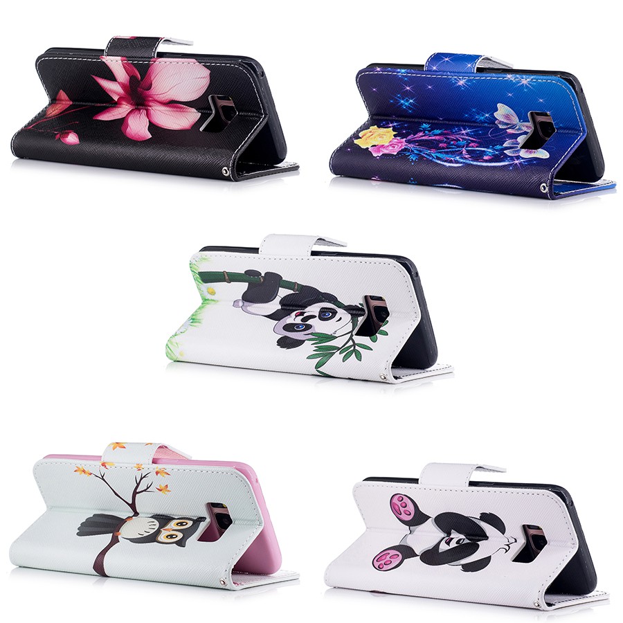 Bao da điện thoại kiêm ví đựng thẻ in đa họa tiết dành cho Samsung Galaxy S8 Plus | BigBuy360 - bigbuy360.vn