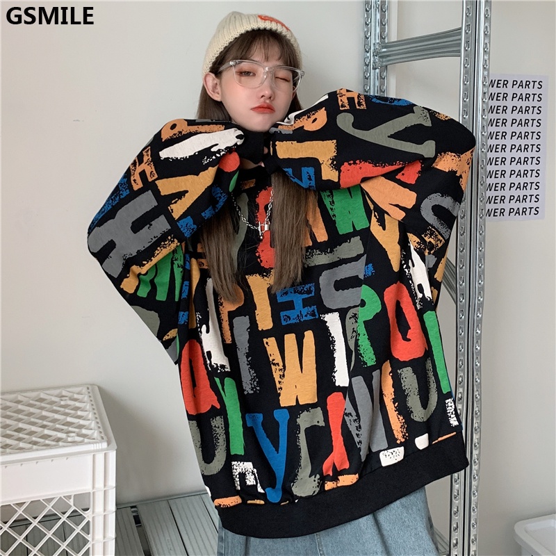 Áo Sweater Cổ Tròn In Chữ Mùa Thu