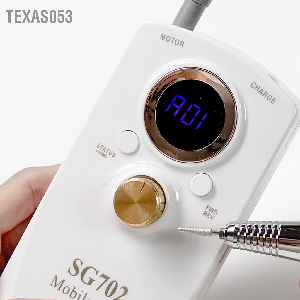[Hàng HOT] Máy mài móng tích điện Cầm Tay màn hình lcd có thể điều chỉnh kèm đủ phụ kiện【Texas053】