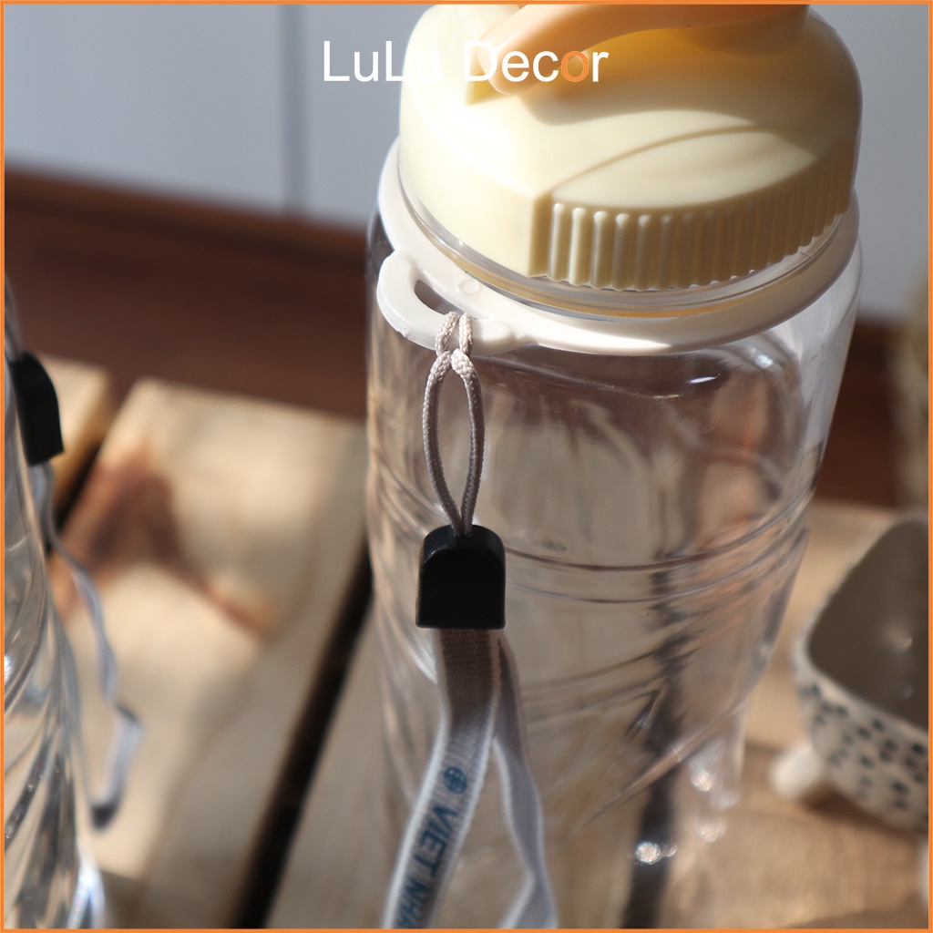 Bình Nước Học Sinh Việt Nhật 750ml - Bình Nước Thể Thao Có Quai Dù Treo Tiện Lợi