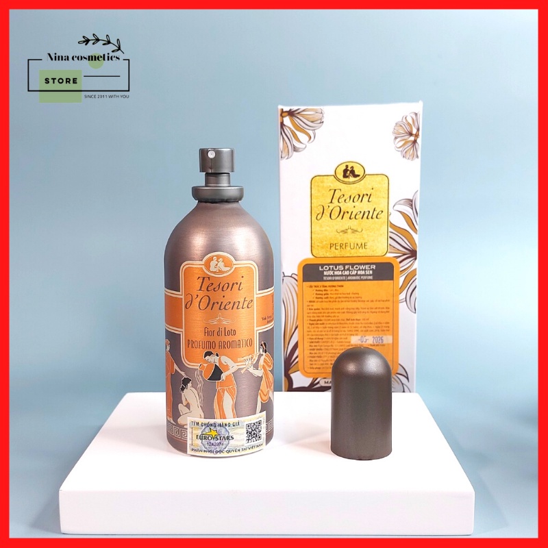 Bộ Sản Phẩm Kem Dưỡng Thể Trắng Da, Sữa Tắm Nước Hoa Ý Tesori Hương Sen 300g - 250ml - 500ml