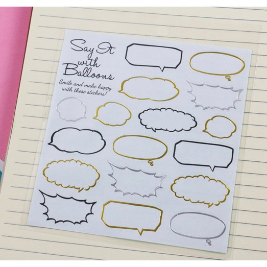 STICKER DÁN DỄ THƯƠNG TRANG TRÍ ALBUM, SCRAPBOOK, PLANNER