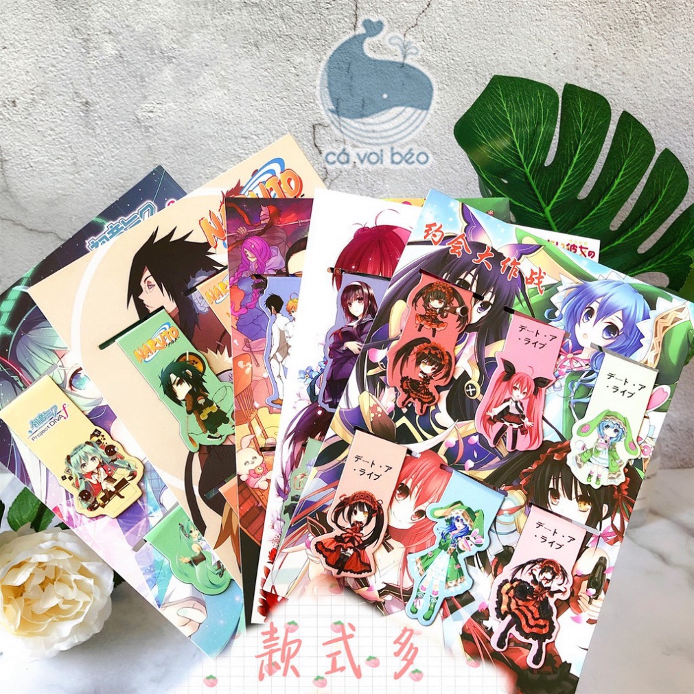 Bookmark nam châm kẹp sách dấu trang Sakura Thủ lĩnh thẻ bài Syaoran Kero manga anime