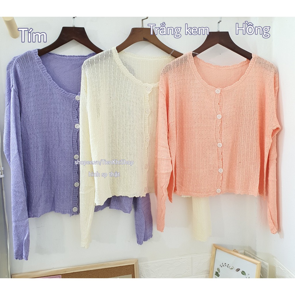 ÁO KHOÁC LEN MỎNG CARDIGAN GÀI NÚT PHOM LỬNG | BigBuy360 - bigbuy360.vn