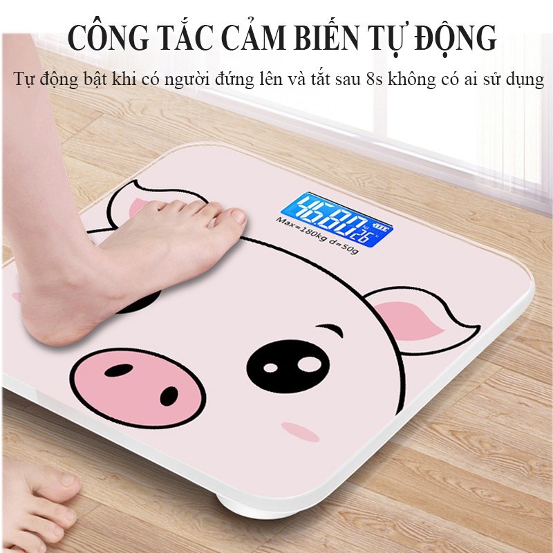 Cân Điện Tử Lợn Hồng cute mini Thông Minh (tặng kèm pin)