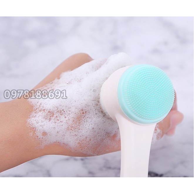 Dụng Cụ Rửa Mặt 2 Đầu, Massage Mặt, Làm Sạch Bụi Bẩn – Cọ Rửa Mặt