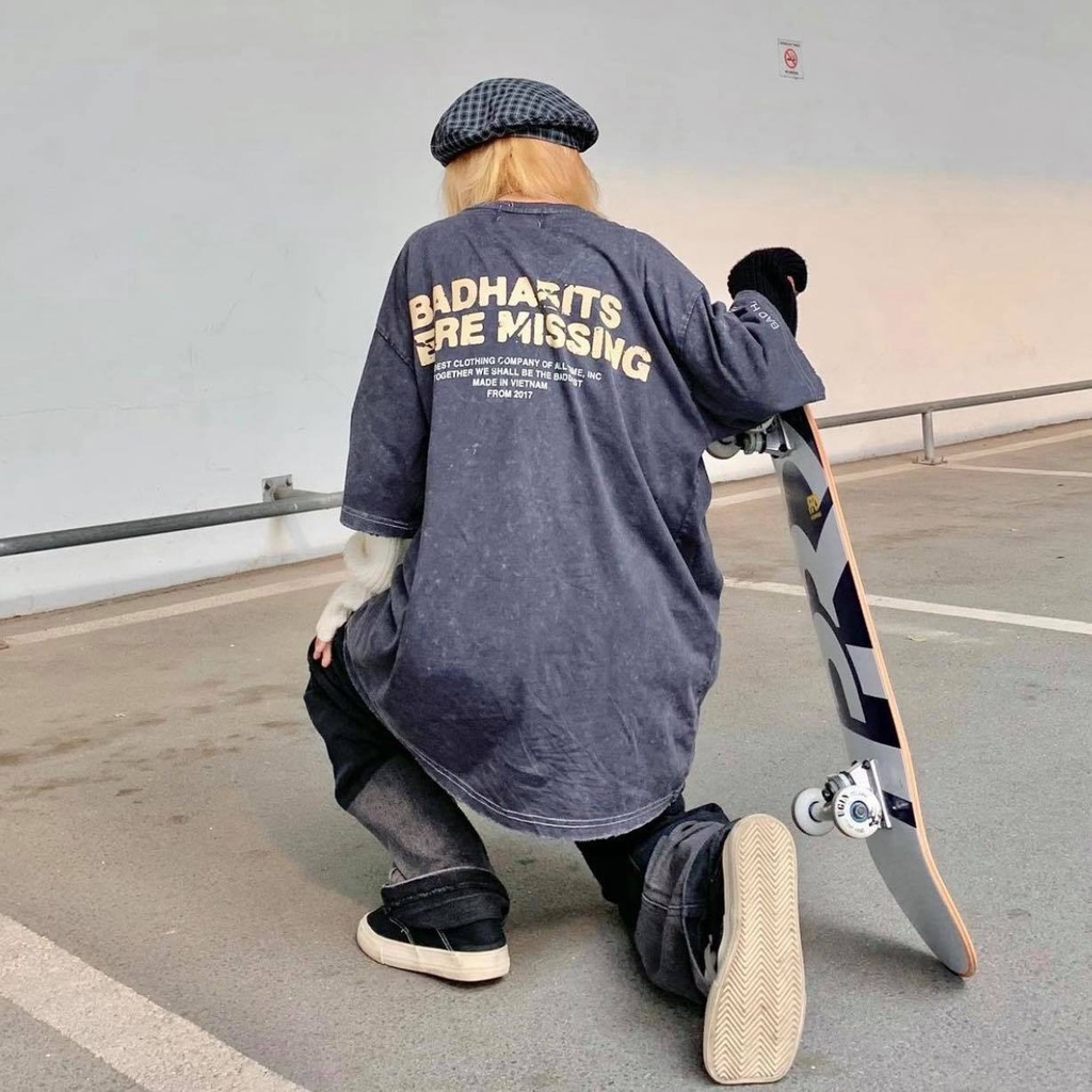 Áo thun unisex Bad habits missing wash nam nữ