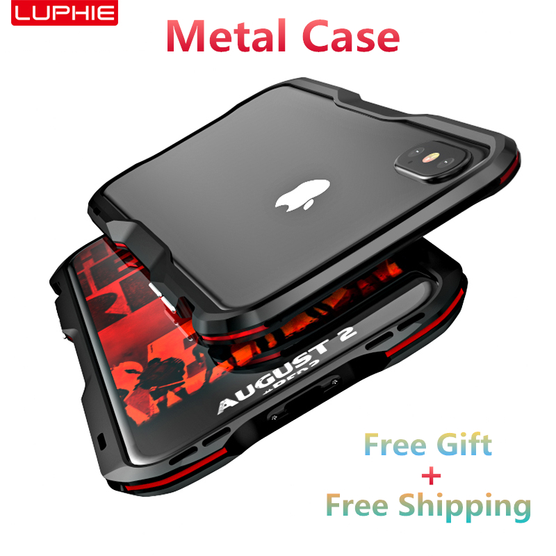 Ốp điện thoại Luphie cho iPhone XS Max iPhone XR/X SE 2020/SE2 iPhone 6/6S/7/8 Plus chống sốc viền nhôm
