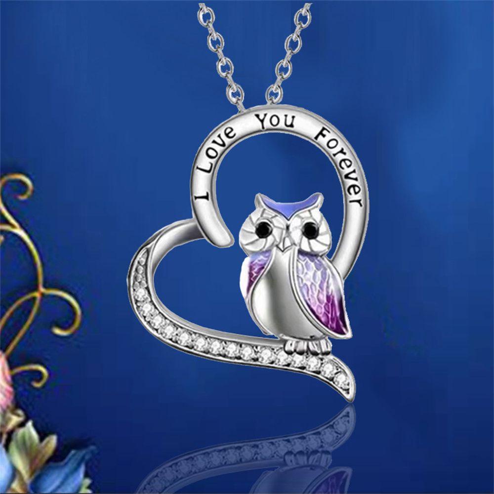 Vòng cổ Mặt Trái Tim Khắc Chữ I Love You Forever Dùng Làm Quà Tặng Ngày Của Mẹ