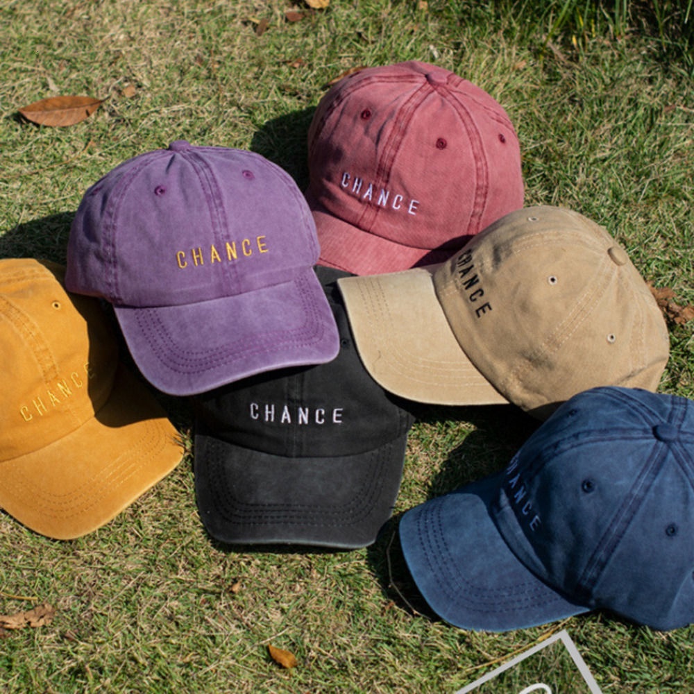 Mũ lưỡi trai kiểu Hàn thêu chữ phong cách đường phố bốn mùa có thể giặt được 19117