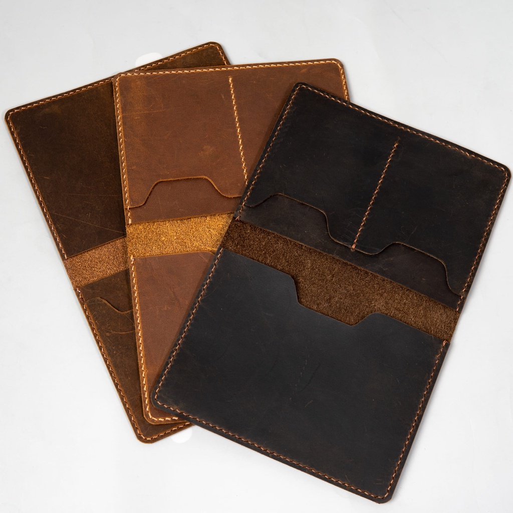 Ví da đựng hộ chiếu handmade da sáp WEMODA passport bảo hành 24 tháng
