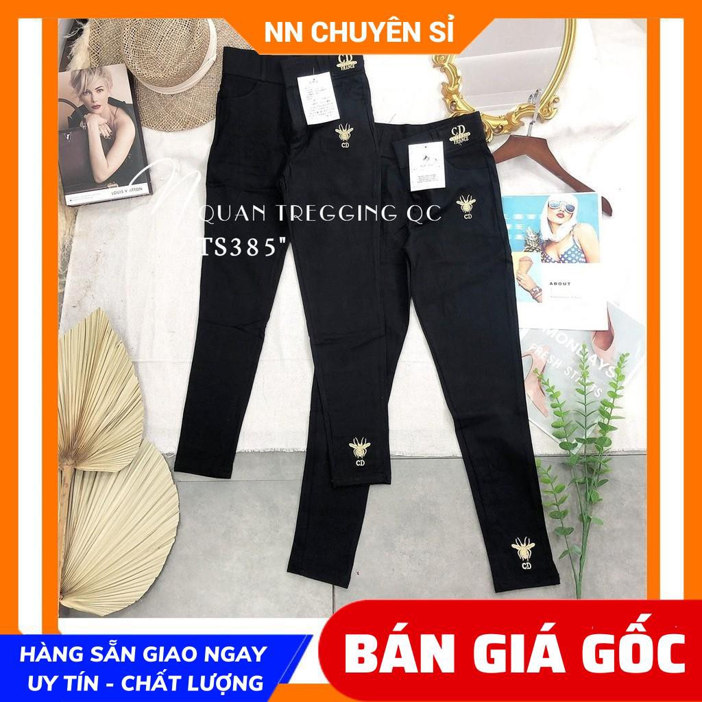 QUẦN TREGGING THÊU 2 ONG CD CAO CẤP TS385 ⚡ HÀNG ĐẸP ⚡